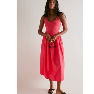Free People Pink Midi Dress